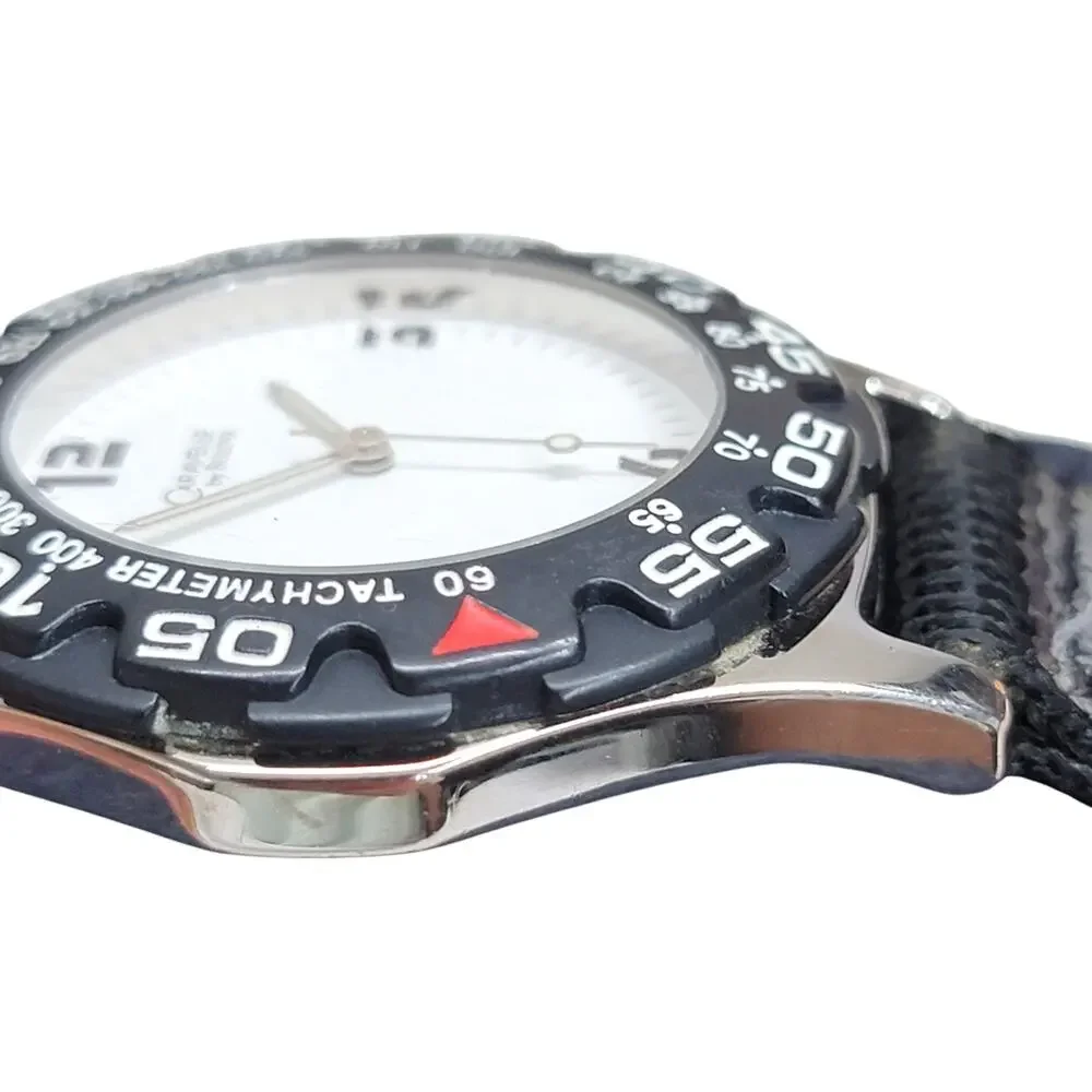 Caravelle by Bulova Mens Sport Tachymeter Watch 45A00 White Dial Quartz